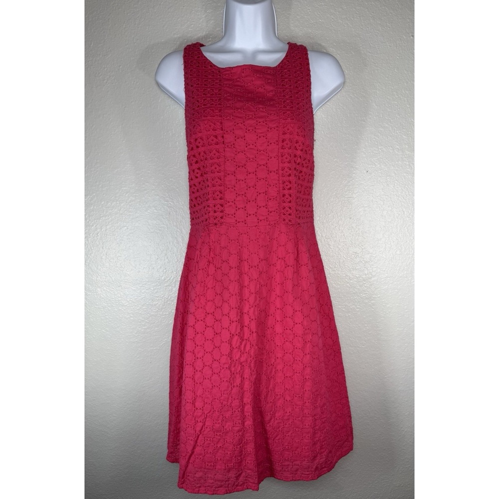 Old Navy Eyelet Lined Dress Pink / Coral - Women's Size 4 Short Sleeveless